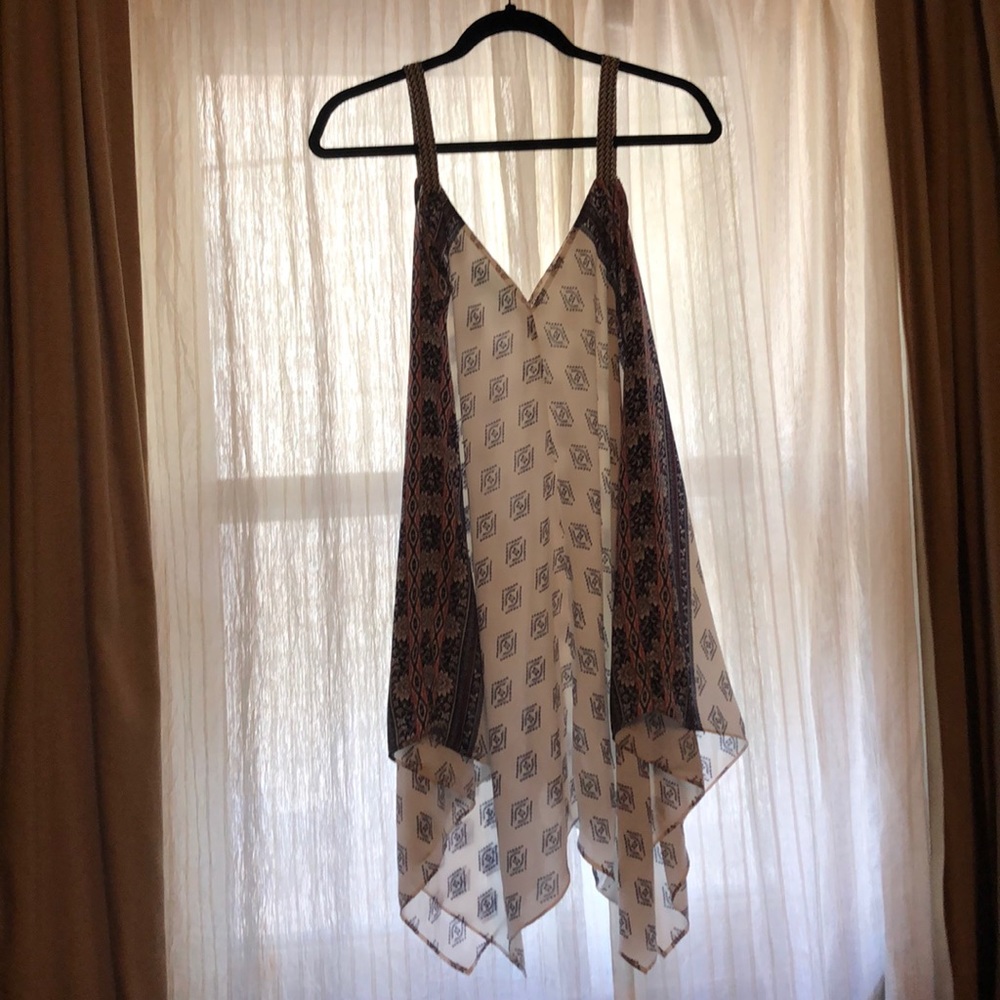 Handkerchief asymmetrical top